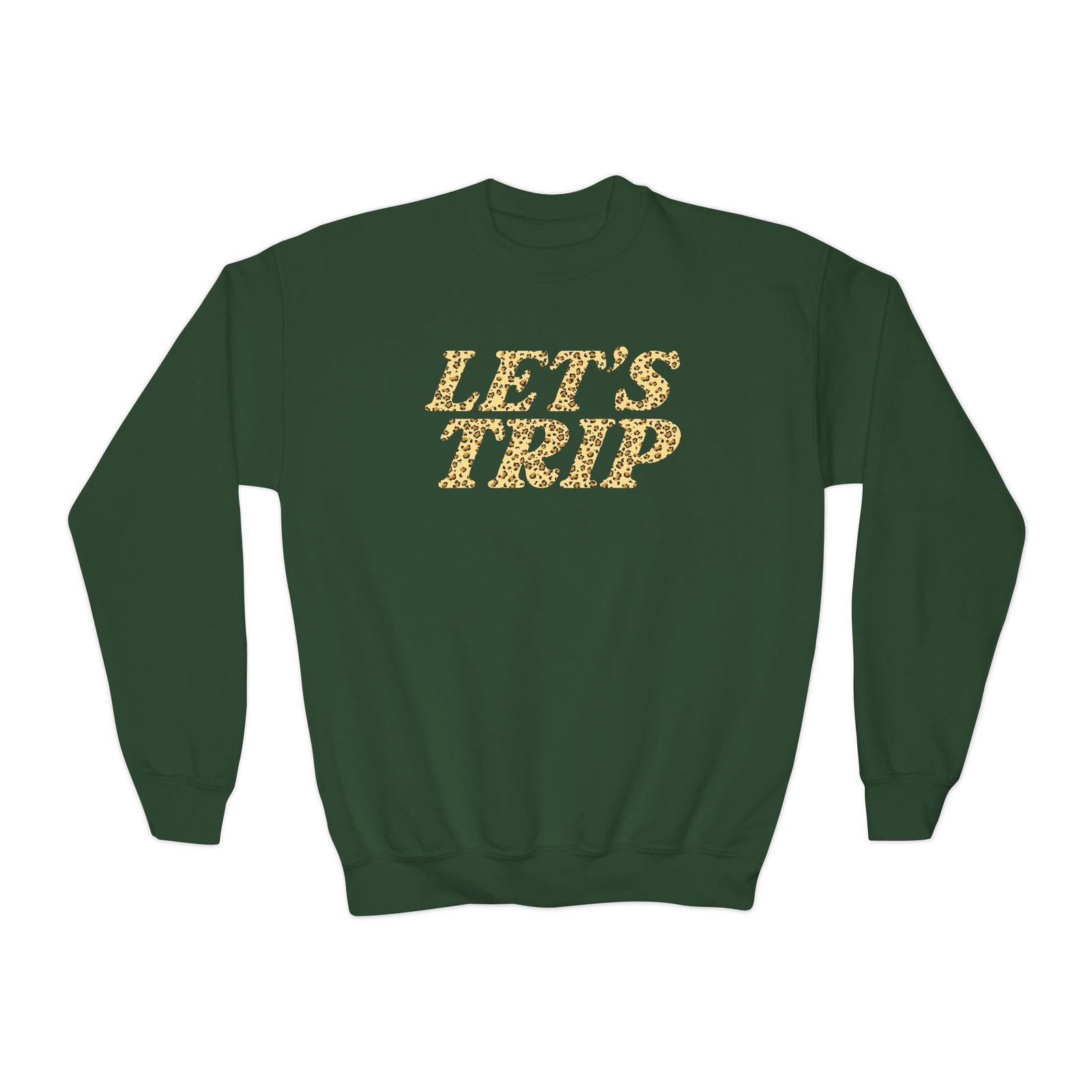 Youth Sturniolo Triplets Let's Trip Cheetah Crewneck Sweatshirt
