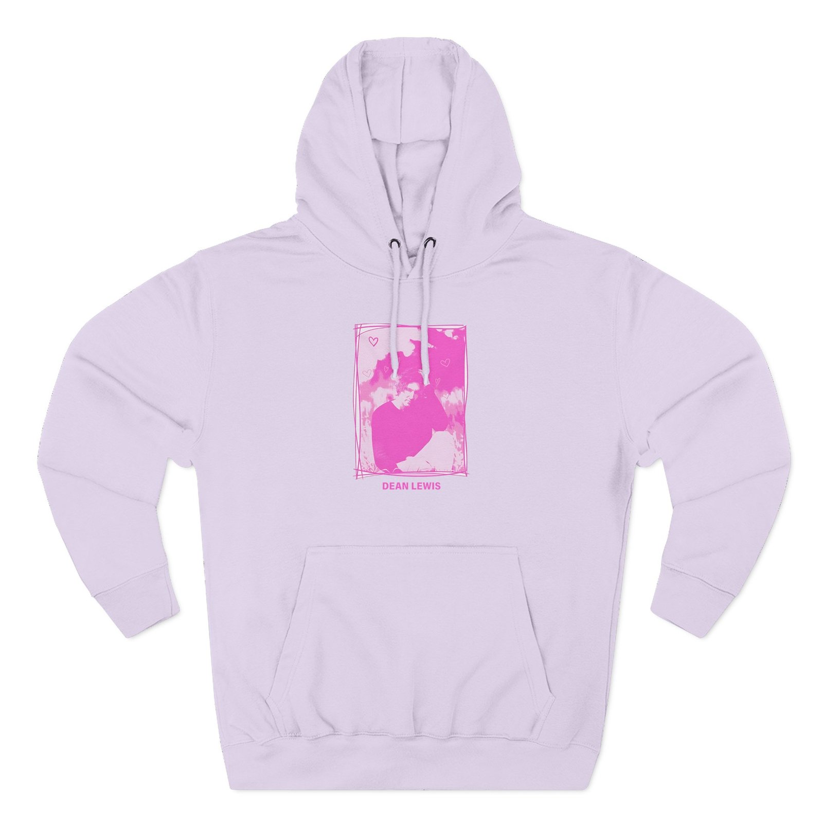 Dean Lewis Pink Photo Three-Panel Fleece Hoodie