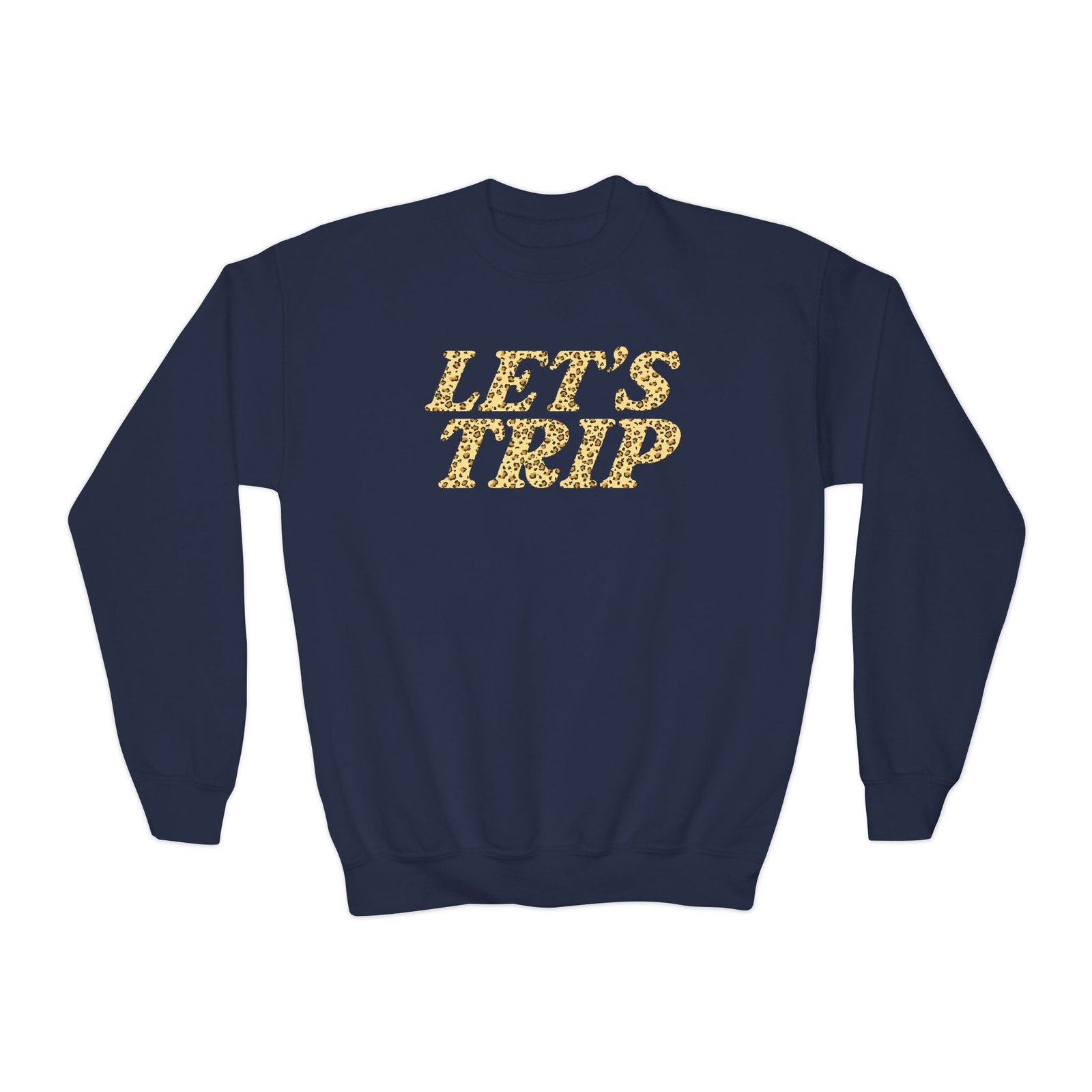 Youth Sturniolo Triplets Let's Trip Cheetah Crewneck Sweatshirt