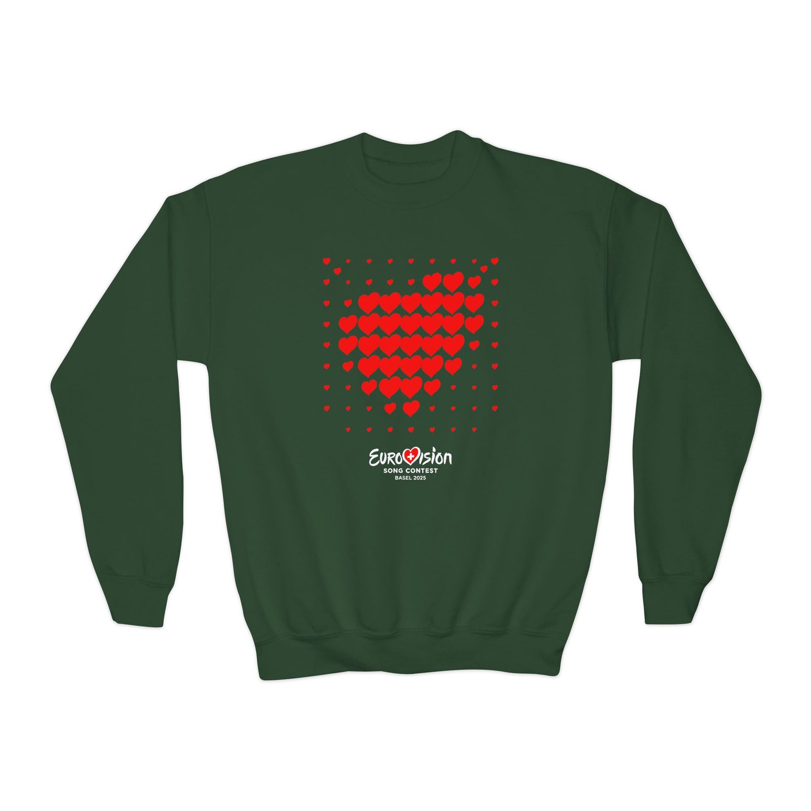 Youth Eurovision Red Heart Crewneck Sweatshirt
