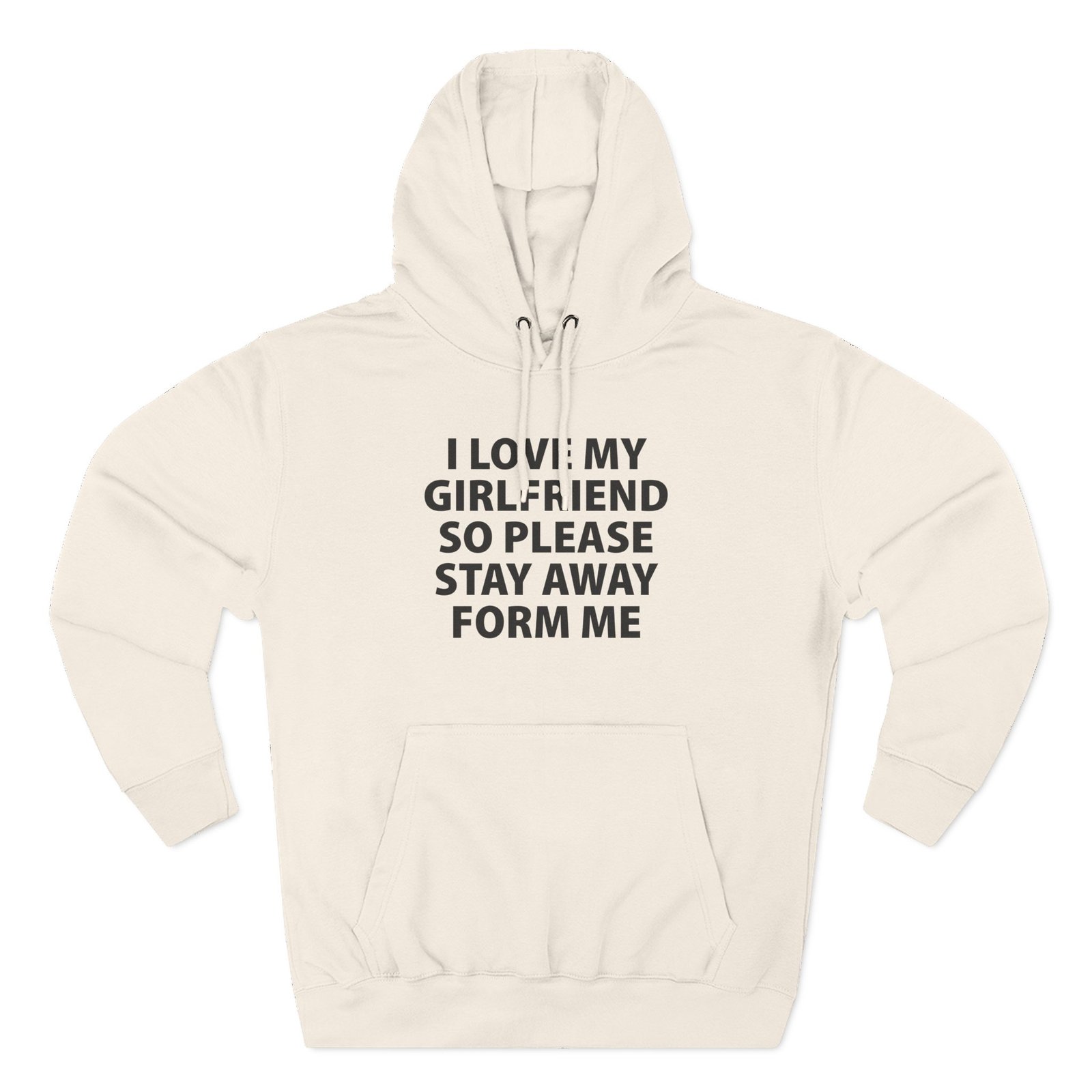 I Love My Girlfriend Three-Panel Fleece Hoodie