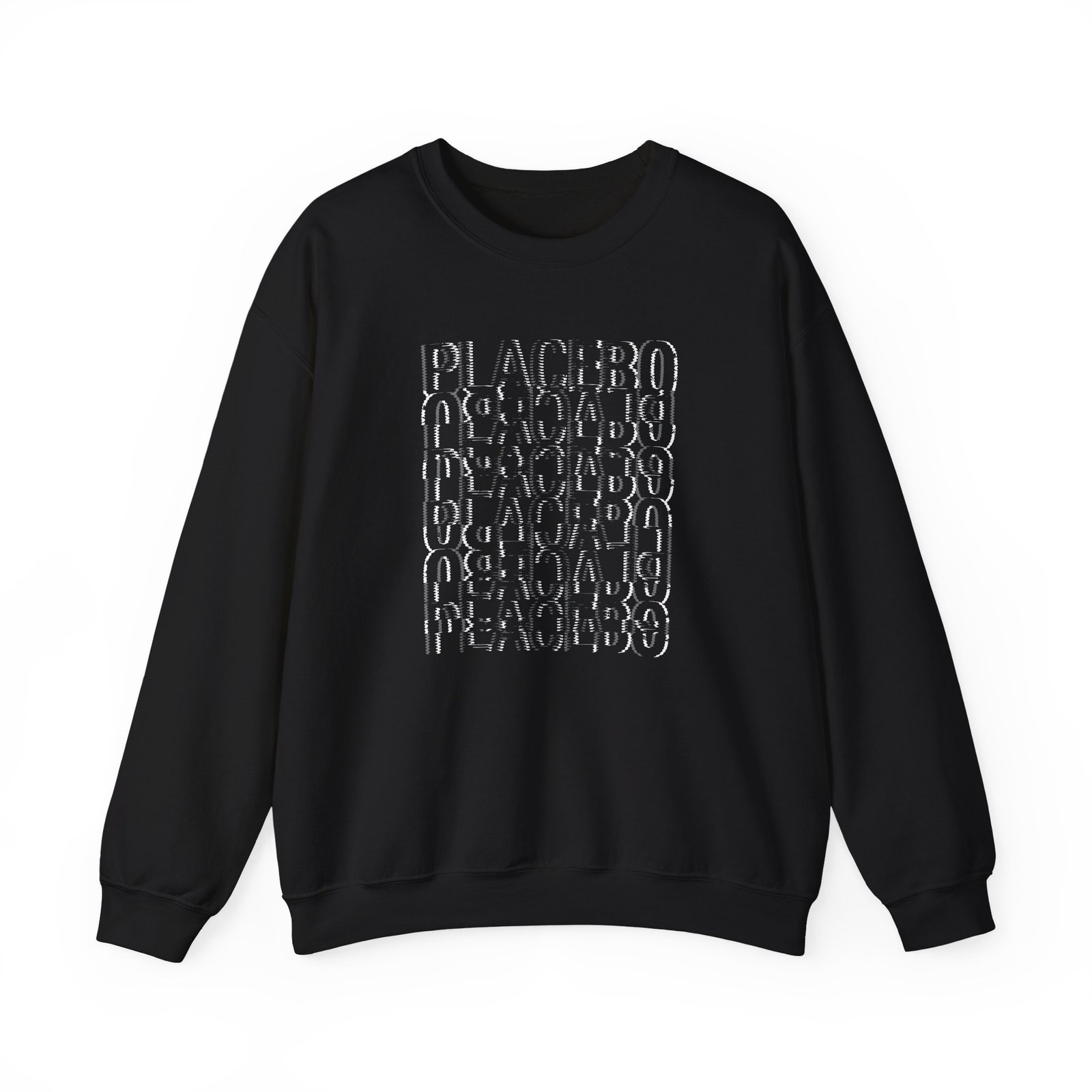 Placebo Black & White Glitch Unisex Heavy Blend™ Crewneck Sweatshirt